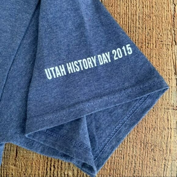 Utah rocks utah history day 2016 short sleeve shirt in blue - M - Picture 3 of 8